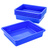 Flat Storage Tray with Lid, Blue