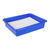 Flat Storage Tray with Lid, Blue