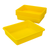 Storex plateau de rangement avec couvercle, format lettre, 10 x 13 x 3 pouces, jaune, lot de 5                          