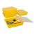 Flat Storage Tray with Lid, Yellow