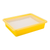 Flat Storage Tray with Lid, Yellow