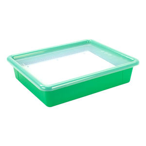 Flat Storage Tray with Lid, Green