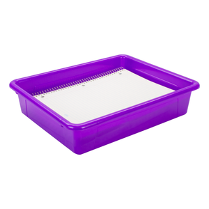 Flat Storage Tray with Lid, Violet
