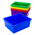 Storex plateau de rangement avec couvercle, format lettre, 10 x 13 x 5 pouces, couleurs variées, lot de 5               