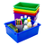 Storex plateau de rangement avec couvercle, format lettre, 10 x 13 x 5 pouces, couleurs variées, lot de 5               