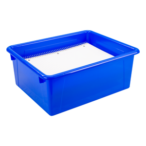 Storex plateau de rangement avec couvercle, format lettre, 10 x 13 x 5 pouces, couleurs variées, lot de 5               