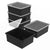 Storex Deep Storage Tray with Lid, Letter Size, 10 x 13 x 5 Inches, Black, 5-Pack