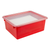 Deep Storage Tray with Lid, Red