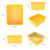 Deep Storage Tray with Lid, Yellow