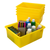 Deep Storage Tray with Lid, Yellow