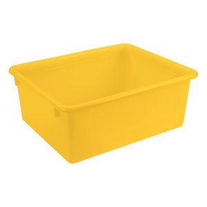 Deep Storage Tray with Lid, Yellow