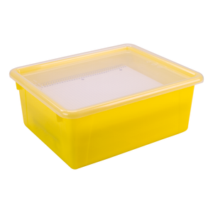 Deep Storage Tray with Lid, Yellow