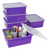 Deep Storage Tray with Lid, Violet