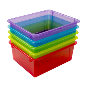 Deep Storage Tray with Lid, Assorted Tints