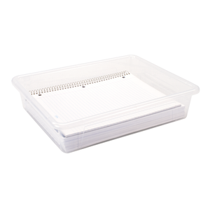Flat Storage Tray with Lid, Translucent