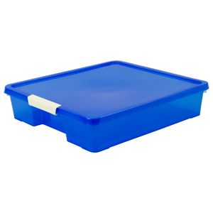 Storex boîte de projet, 12 x 12 pouces, bleu transparent, lot de 5                                                      