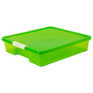 Storex boîte de projet, 12 x 12 pouces, vert transparent, lot de 5                                                      