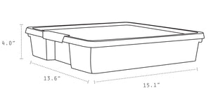 Storex boîte de projet, 12 x 12 pouces, transparent, lot de 5                                                           