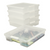 Storex boîte de projet, 12 x 12 pouces, transparent, lot de 5                                                           