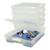 Storex boîte de projet, 12 x 12 pouces, transparent, lot de 5                                                           