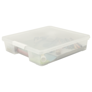 Storex boîte de projet, 12 x 12 pouces, transparent, lot de 5                                                           
