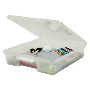 Storex boîte de projet, 12 x 12 pouces, transparent, lot de 5                                                           