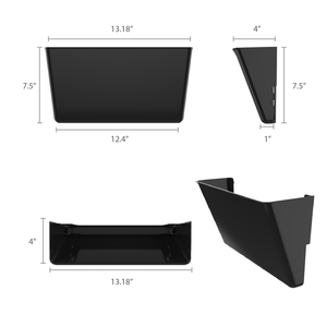 Standard Letter Wall Pocket, Black, Set of 2