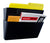 Standard Letter Wall Pocket, Black, Set of 2