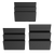 Standard Letter Wall Pocket, Black, Set of 6