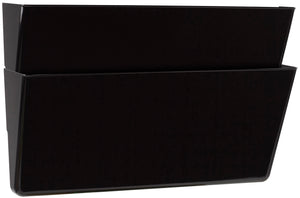 Standard Letter Wall Pocket, Black, Set of 6