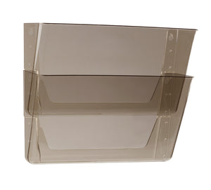 Standard Letter Wall Pocket, Smoke, Set of 2
