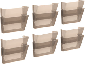 Standard Letter Wall Pocket, Smoke, Set of 2