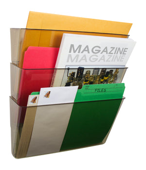 Standard Letter Wall Pocket, Smoke, Set of 6