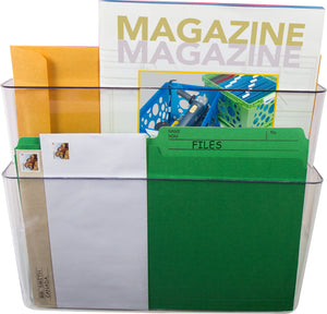 Standard Letter Wall Pocket, Clear, Set of 2