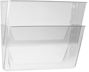 Standard Letter Wall Pocket, Clear, Set of 2