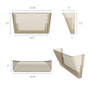 Unbreakable Letter Wall Pocket, Smoke, Set of 3