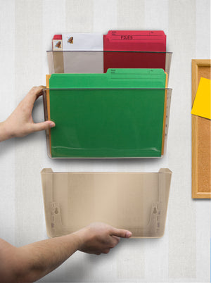 Unbreakable Letter Wall Pocket, Smoke, Set of 3