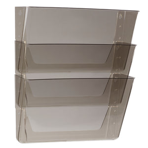 Unbreakable Letter Wall Pocket, Smoke, Set of 3