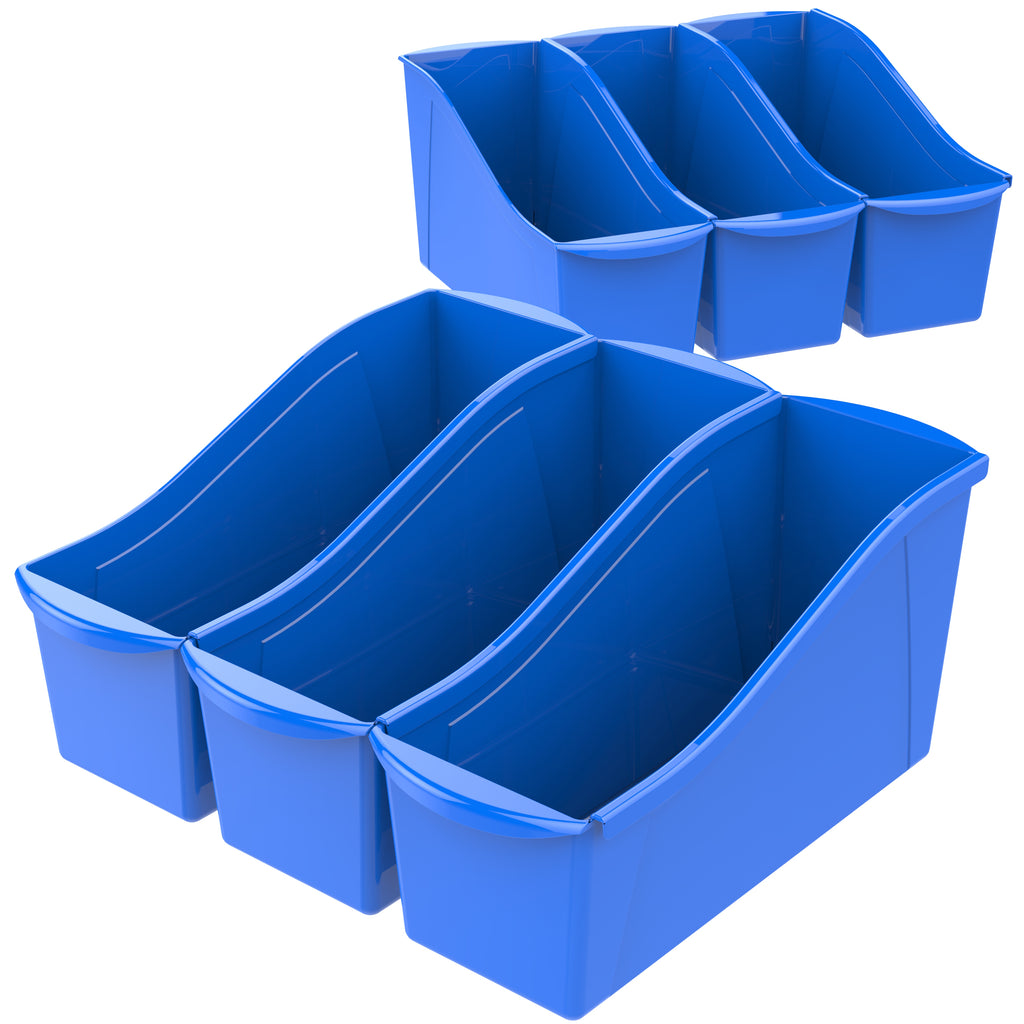 Large Book Bin,Blue (6 units/pack)