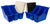 Storex petit bac à livre, bleu, lot de 6                                                                                