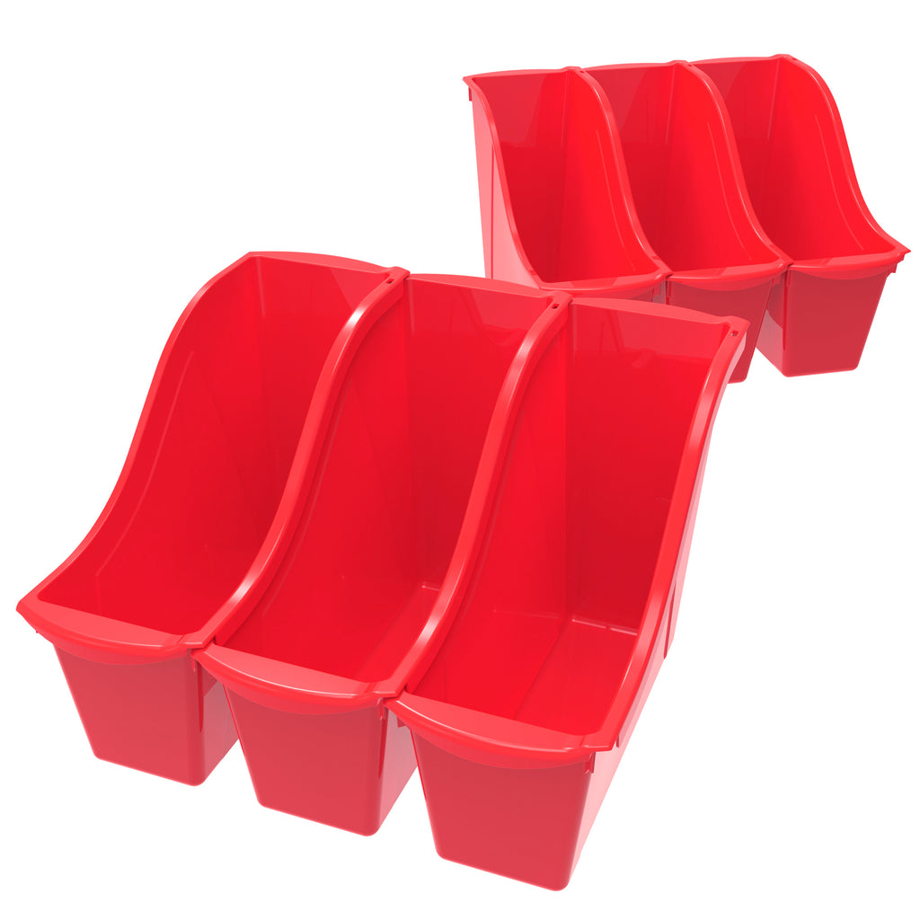 Small Book Bin, Red (6 units/pack)