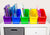 Book Bin Rack with 5 Large Assorted Bins