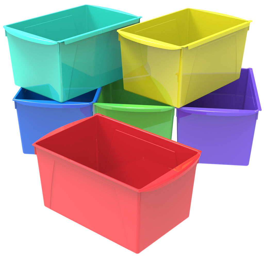 Double XL Wide Book Bin, Multicolor (6 units/pack)