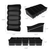 Book Bin Rack with 5 Large Black Bins