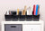 Book Bin Rack with 5 Large Black Bins