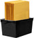 Wide Book Bin, Black
