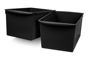Wide Book Bin, Black