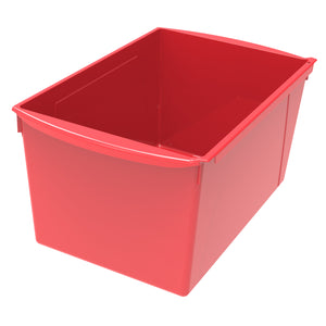 Wide Book Bin, Red