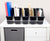 Book Bin Rack with 5 Small Black Bins