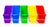 Storex Small Book Bins, Set of 5, Metal Shelf Rack Included, Assorted Colors